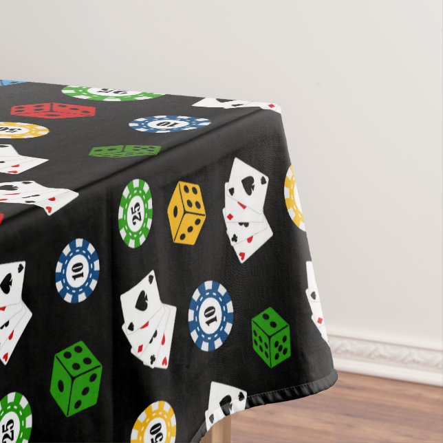 Niedliches Casino-Fliesenmuster Party Tischdecke (Beispiel)