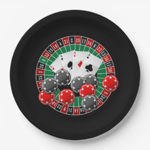 Niedliches Casino Spielen Party Pappteller