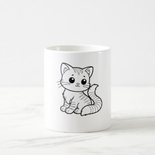 NIEDLICHES CAT ART-DESIGN KAFFEETASSE