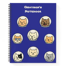 Niedliches Cat Astronaut Personalisiert School Not