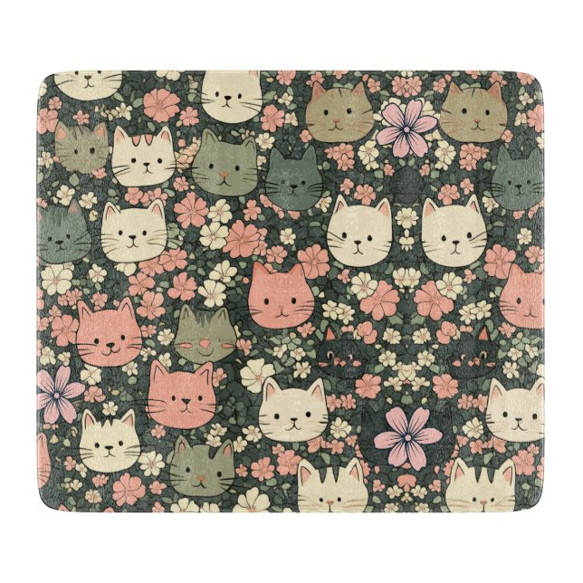 Niedliches Cat Cutting Board Schneidebrett (Vorderseite)