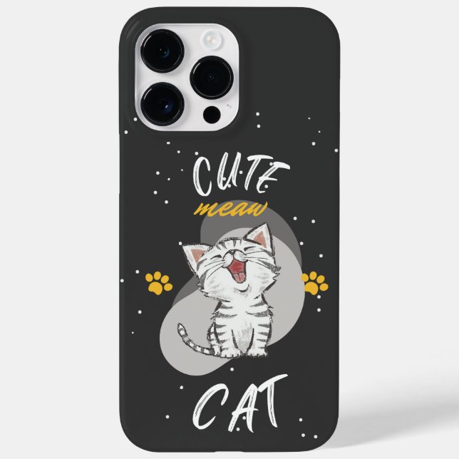 Niedliches CAT-Design Case-Mate iPhone 14 Pro Max Hülle (Rückseite)