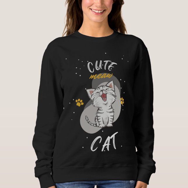 Niedliches CAT-Design Sweatshirt (Vorderseite)