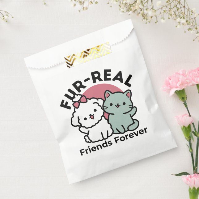 Niedliches Cat & Dog "Fur-Real Friends Forever"-De Geschenktütchen (Versiegelt)