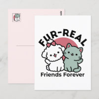 Niedliches Cat & Dog "Fur-Real Friends Forever"-De