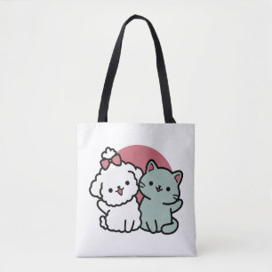 Niedliches Cat & Dog "Fur-Real Friends Forever"-De Tasche
