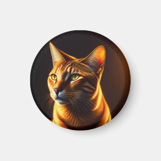 Niedliches Cat Face Portrait Painting-Geschenk Magnet