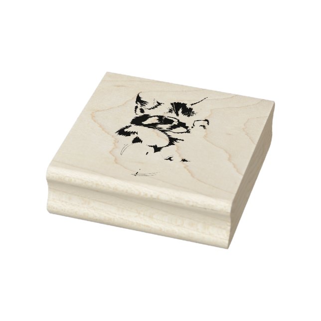 Niedliches Cat Geschenk für Kitten Liebhaber Farbe Gummistempel (Stempel)