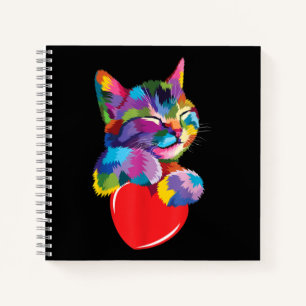 Niedliches Cat Geschenk für Kitten Liebhaber Farbe Notizbuch