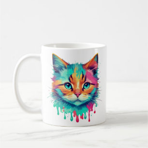 Niedliches Cat-Gesicht - mehrfarbiges Design-89059 Kaffeetasse