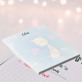 Niedliches Cat Illustration Notepad Notizblock