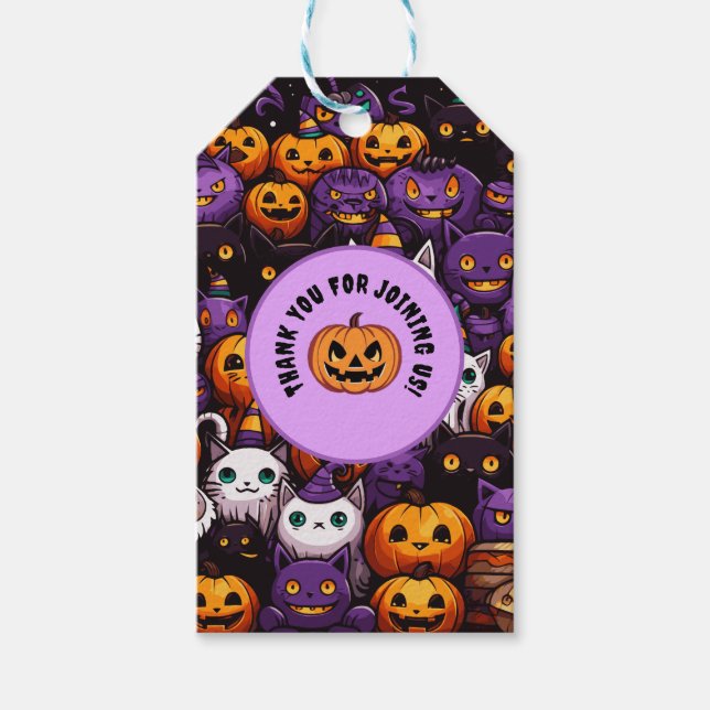 Niedliches Cat Kawaii Style Halloween CAT-TASTIC T Geschenkanhänger (Vorderseite)