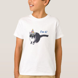Niedliches Cat Party Hat Birthday Age Tshirts