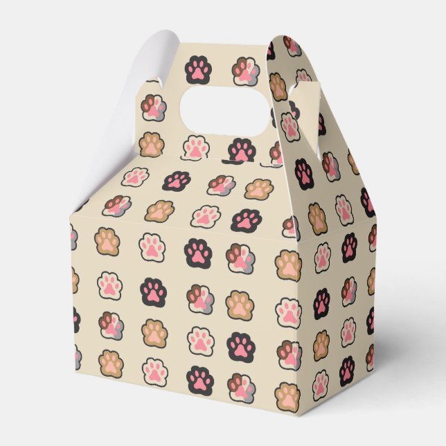 Niedliches Cat Paws-Muster Geschenkschachtel (Vorderseite)