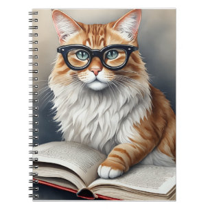 Niedliches Cat Personal Reading Log Journal Notizblock