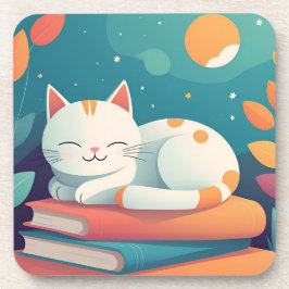 Niedliches Cat Plastic Untersetzer Set