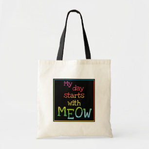Niedliches Cat Quote Fun Farbbild auf beiden Seite Tragetasche