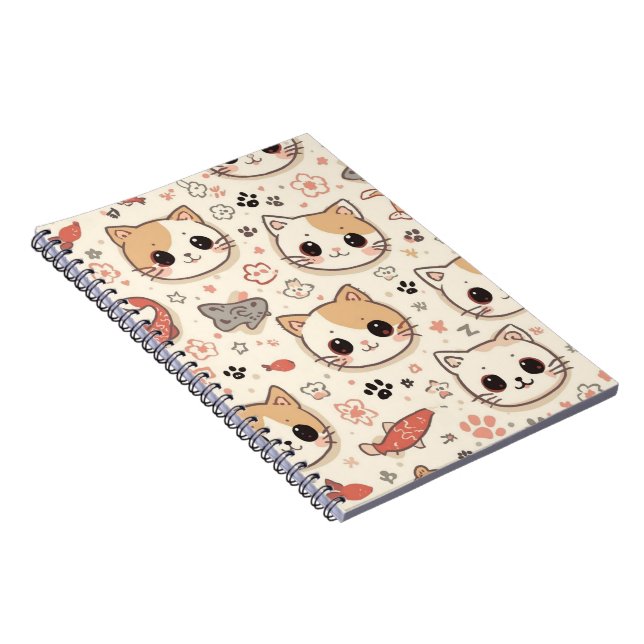 Niedliches Cat simple pet kitta Pattern Party Notizblock (Rechte Seite)