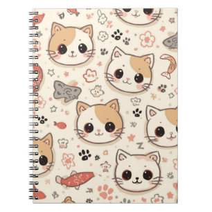 Niedliches Cat simple pet kitta Pattern Party Notizblock