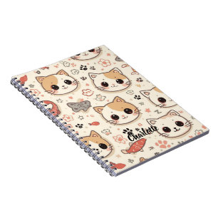 Niedliches Cat simple pet kitta Pattern Party Notizblock