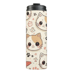 Niedliches Cat simple pet kitta Pattern Party Thermosbecher