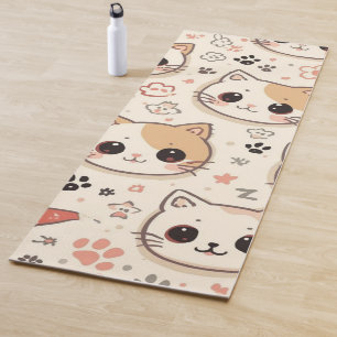 Niedliches Cat simple pet kitta Pattern Party Yogamatte
