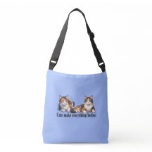 Niedliches Cat Theme Cross Body Tasche