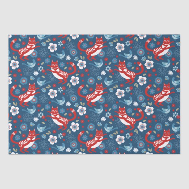 Niedliches Cat Tissue Paper Seidenpapier (Vorderseite)