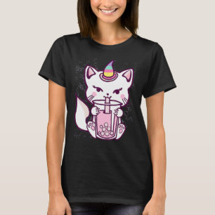 Niedliches Cat Unicorn Drink Bubble Tee Design
