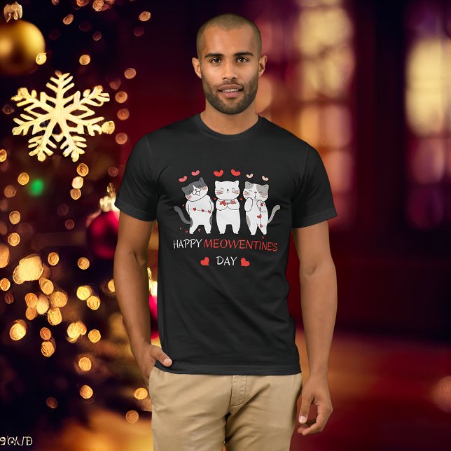 Niedliches Cat Valentine's Day Kitty Quote Design T-Shirt (Von Creator hochgeladen)