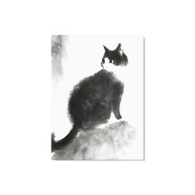 Niedliches Cat Wall Art Leinwand Art Deco