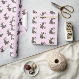 Niedliches Cat Wrapping Paper Geschenkpapier