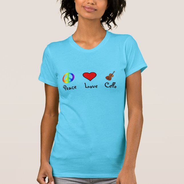 Niedliches Cello-themenorientiertes Shirt (Vorderseite)