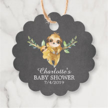Niedliches Chalkboard Sloth Baby Dusche Gefallen