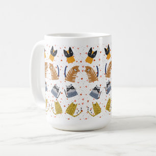 Niedliches Chat-Muster Nr. 3 Kaffeetasse