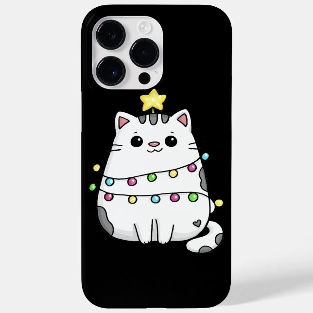 Niedliches Chat Weihnachtsdesign Case-Mate iPhone 14 Pro Max Hülle (Rückseite)