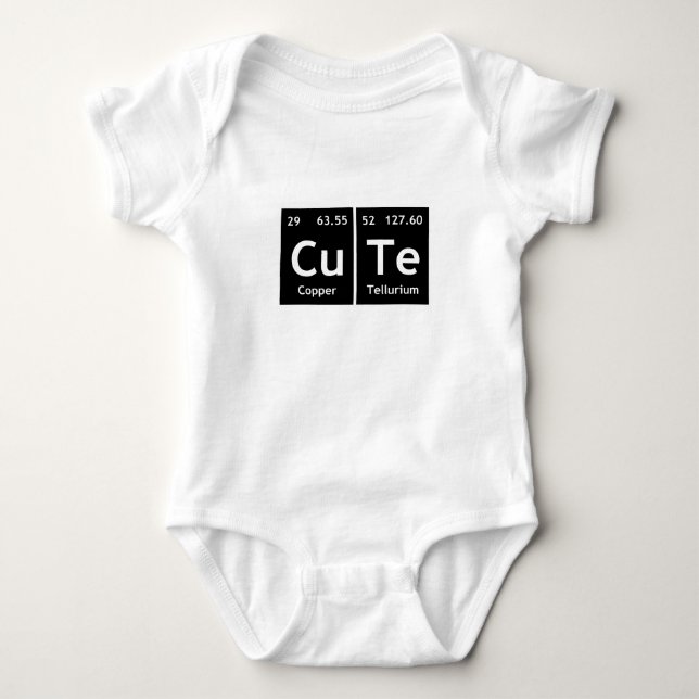 Niedliches Chemie-periodische Baby Strampler (Vorderseite)