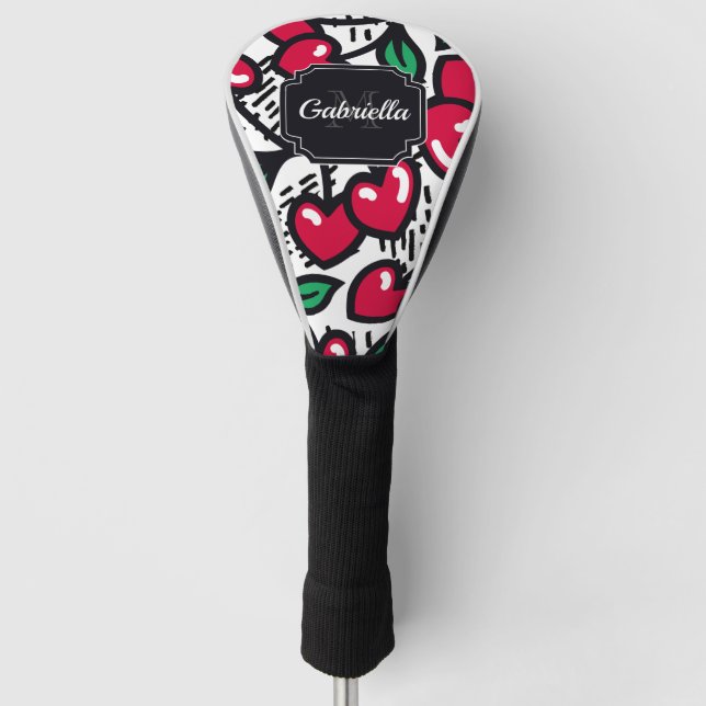 Niedliches Cherry-Muster Golf Headcover (Vorderseite)