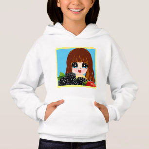 Niedliches Chibi-Mädchen mit Früchten Hoodie