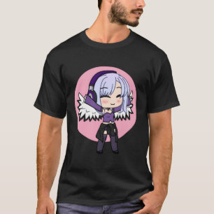 Niedliches Chibi Style Kawaii Anime Girl mit Flüge T-Shirt