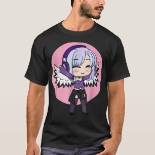 Niedliches Chibi Style Kawaii Anime Girl mit Flüge T-Shirt
