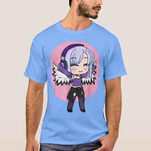 Niedliches Chibi Style Kawaii Anime Girl mit Flüge T-Shirt