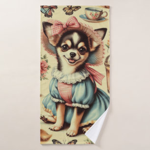 Niedliches Chihuahua-Welpenbild Badehandtuch