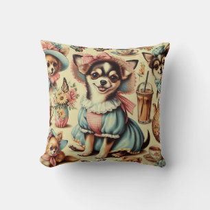 Niedliches Chihuahua-Welpenbild Kissen