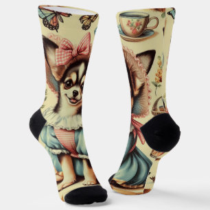 Niedliches Chihuahua-Welpenbild Socken
