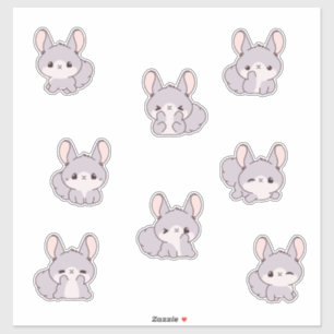 Niedliches Chinchilla-Aufkleber Aufkleber