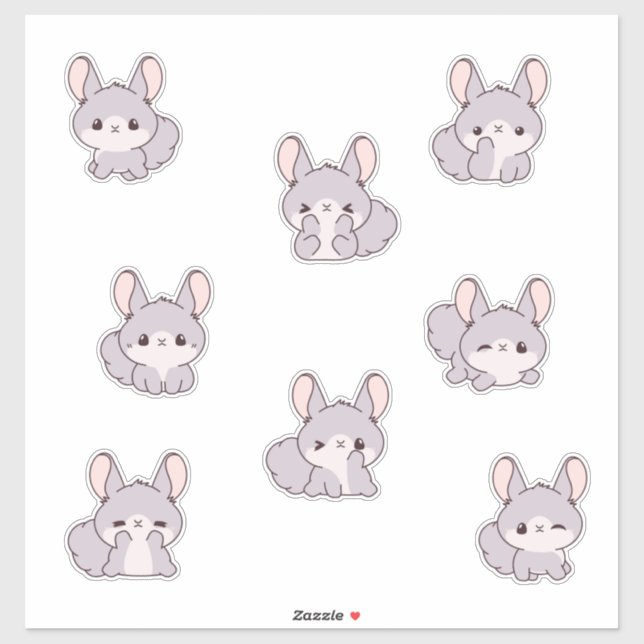 Niedliches Chinchilla-Aufkleber Aufkleber (Blatt)