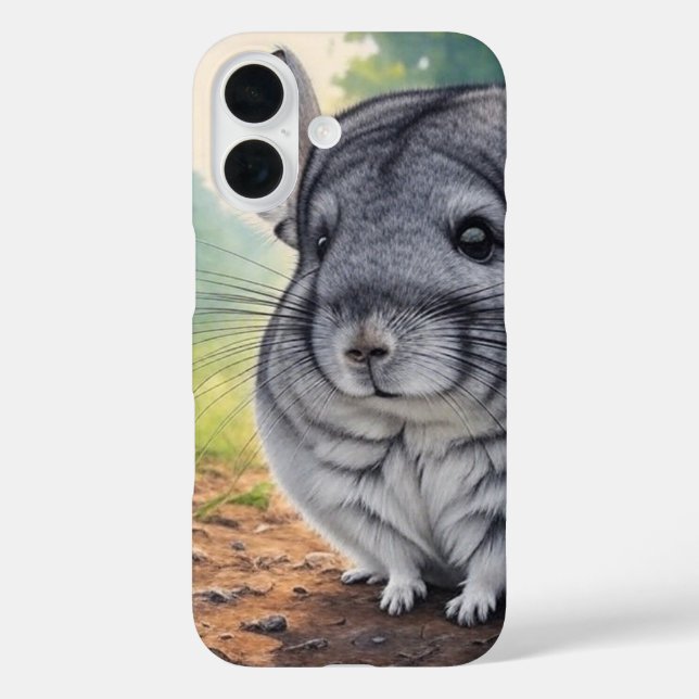 Niedliches Chinchilla iPhone 16 Hülle (Rückseite)