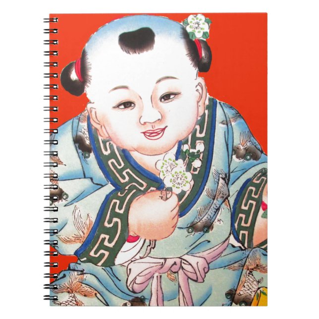 Niedliches Chinesisch lachen Viel Glück Buddha auf Notizblock (Vorderseite)
