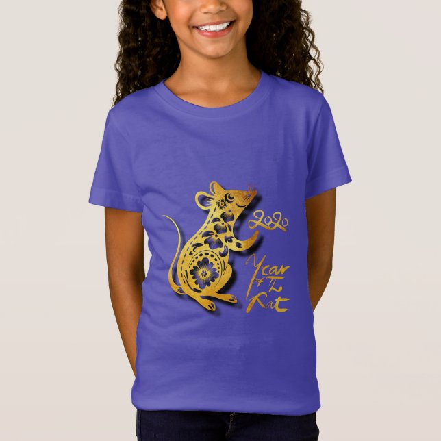 Niedliches chinesisches Neujahrsmädchen-T-Shirt T-Shirt (Vorderseite)